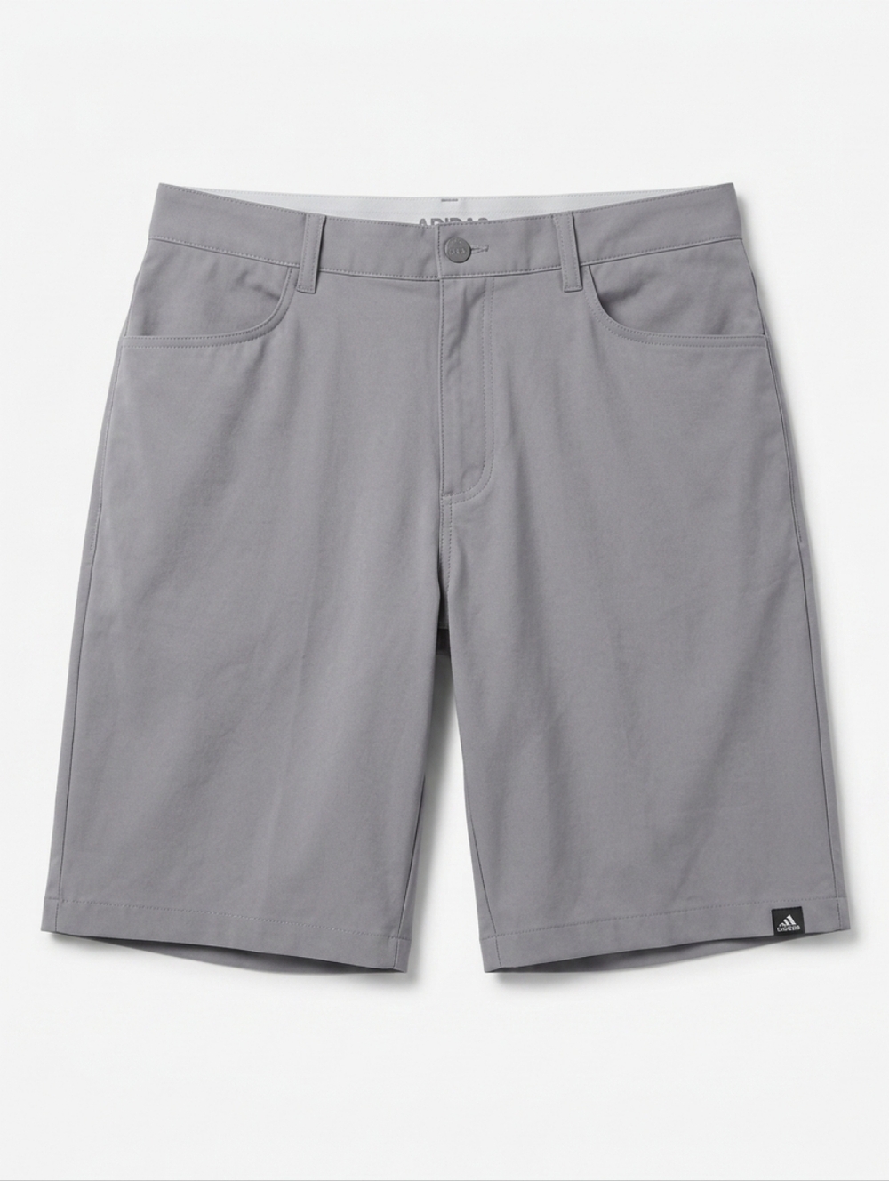 Adidas Gray Knee Length Flat Front Shorts